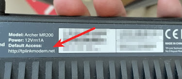 Rückseite des WLAN-Routers